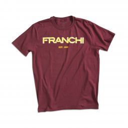 Franchi Distressed Logo T-Shirt, Maroon